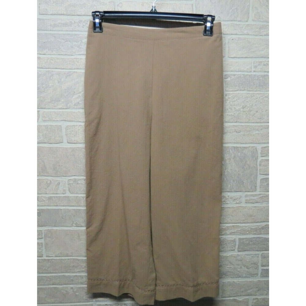 NEW Alfred Dunner Size 10 Tan Capri Pants Loose Fit NWT 100% Cotton